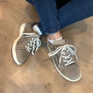 Taupe Casual Sneakers with Laces